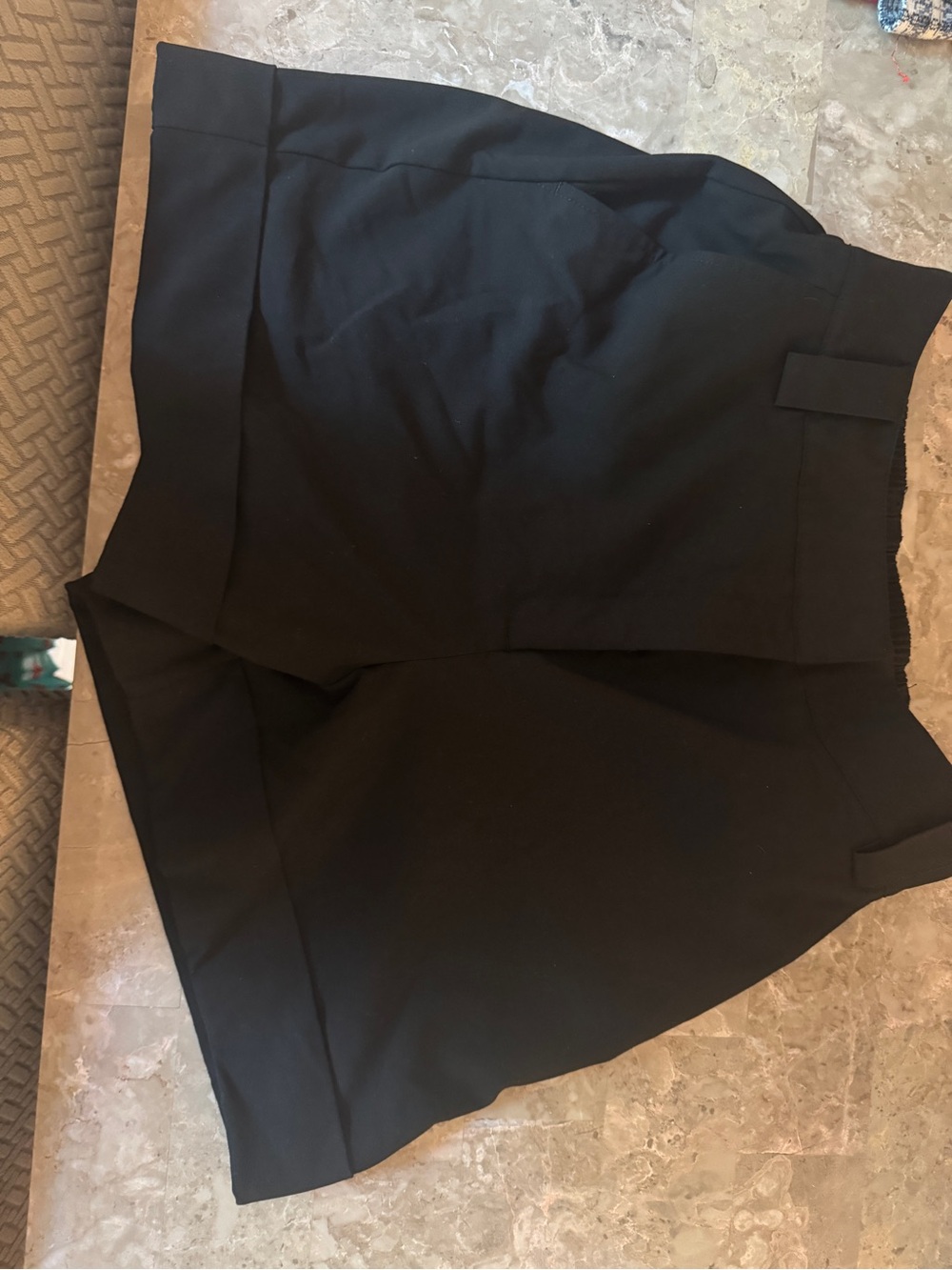 Rachel Zoe Black High-Waist Tailored Shorts